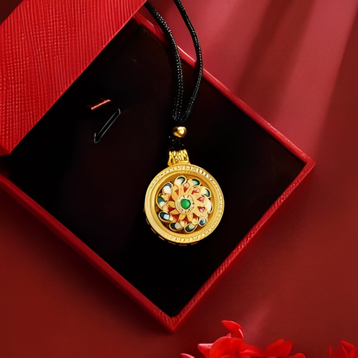 Dunhuang Enamel Lotus Necklace – A Blooming Symbol of Prosperity & Wisdom