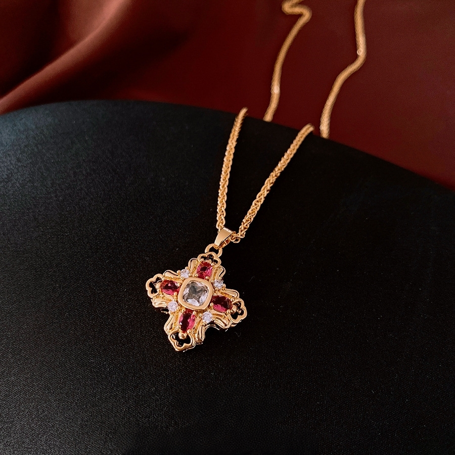 Solar Blessing Cross Necklace – Divine Power and Eternal Light
