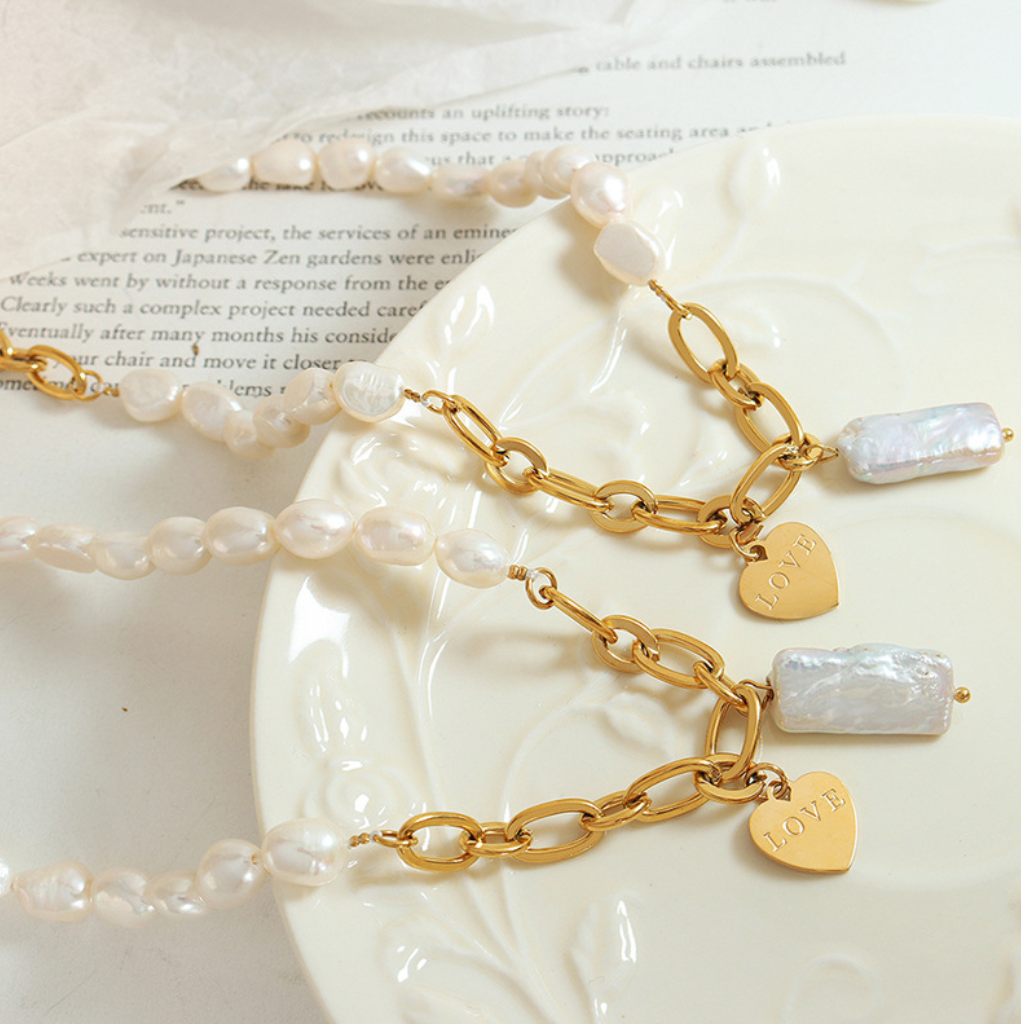 Pearl Harmony Chain Necklace – A Touch of Pride