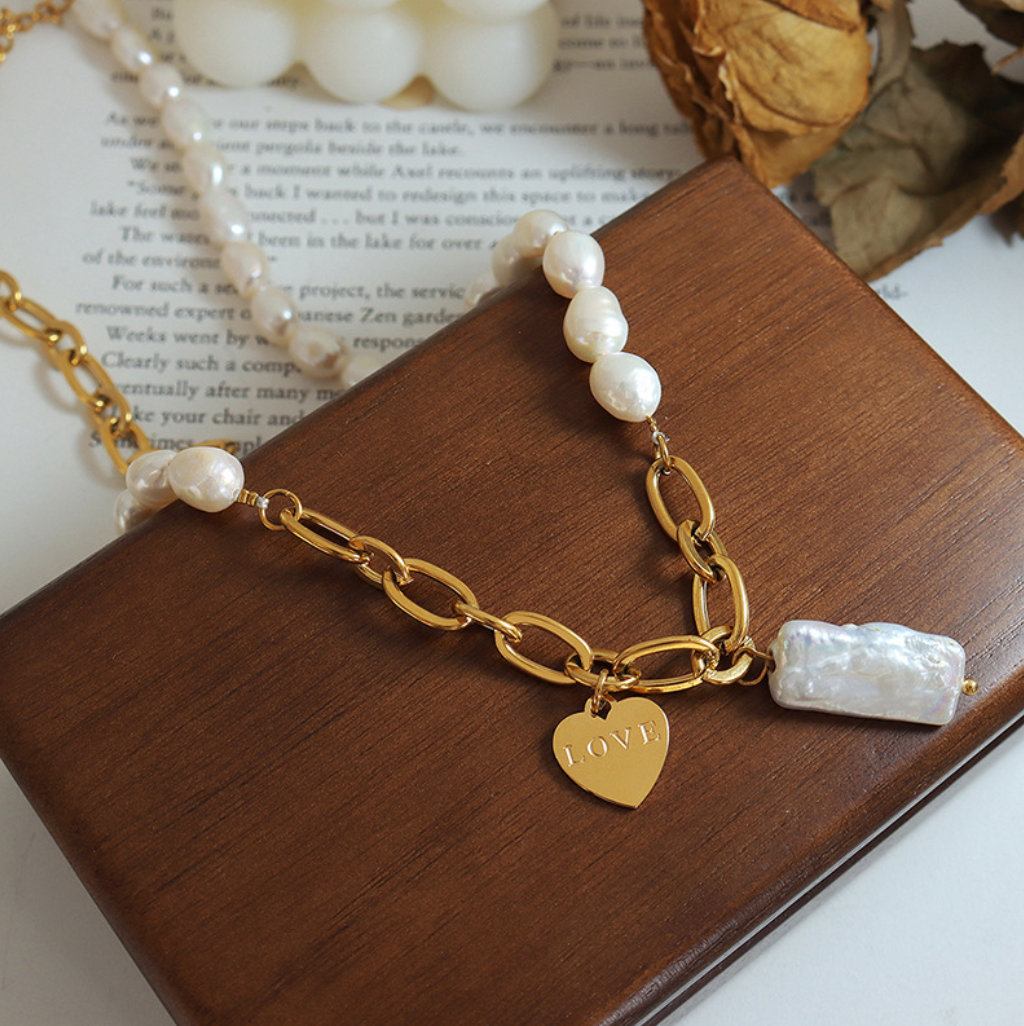 Pearl Harmony Chain Necklace – A Touch of Pride