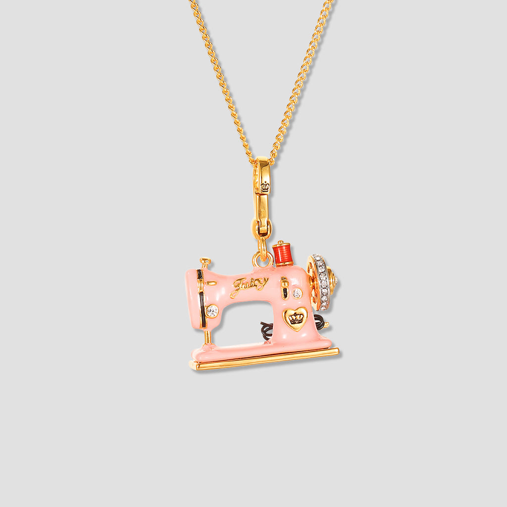 Grandma’s First Stitch” Vintage Sewing Machine Necklace