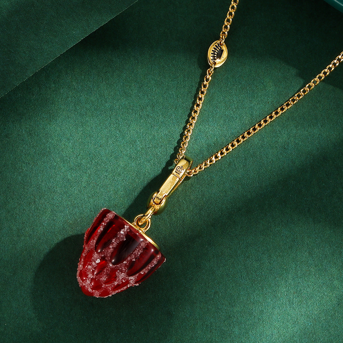 Sweet Strawberry Candy Necklace