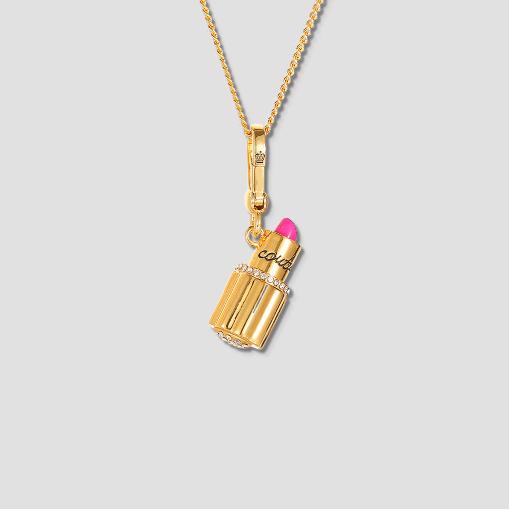 Barbie Pink Lipstick Charm Necklace