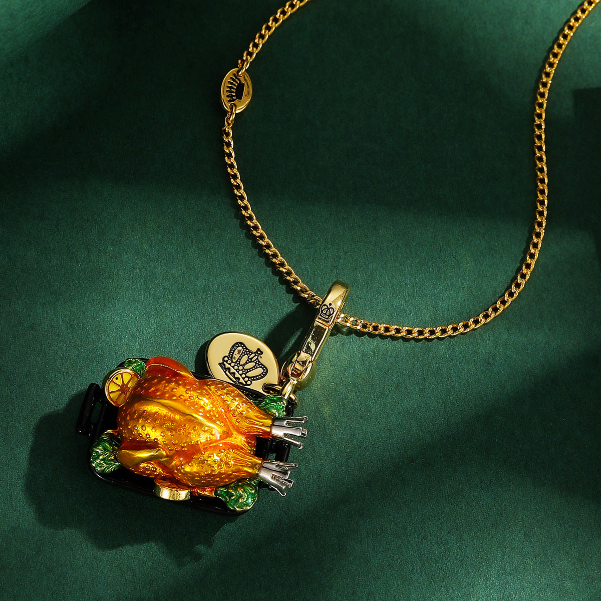 “Sunday Feast” Roasted Chicken Pendant Necklace