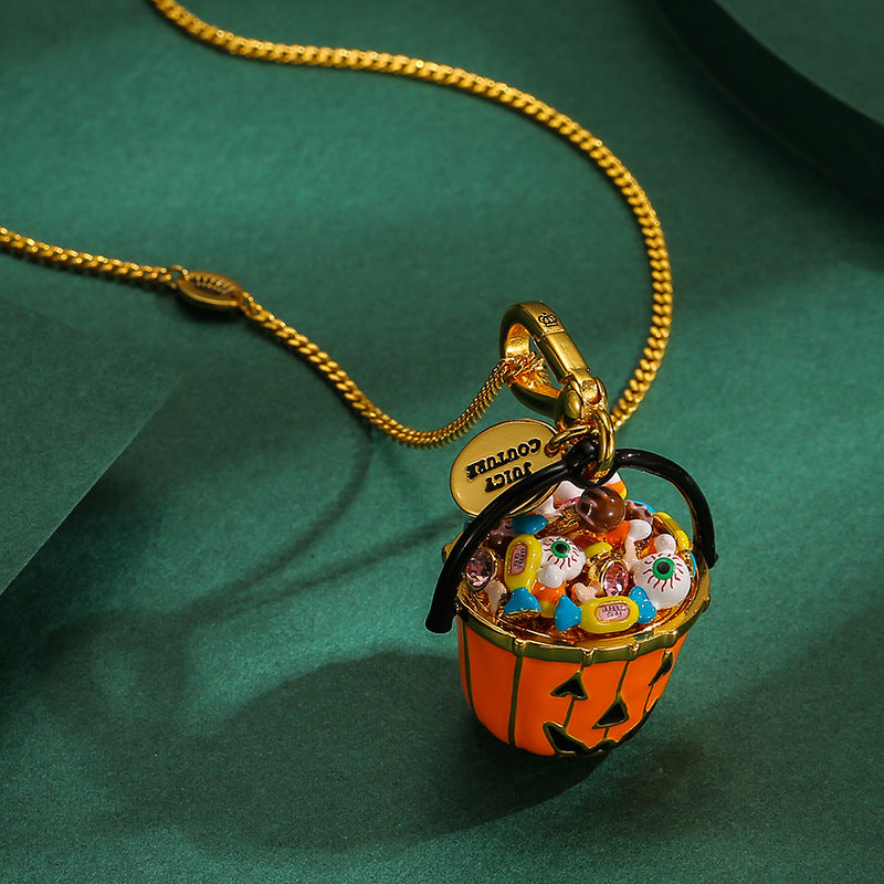 Pumpkin Candy Charm Necklace