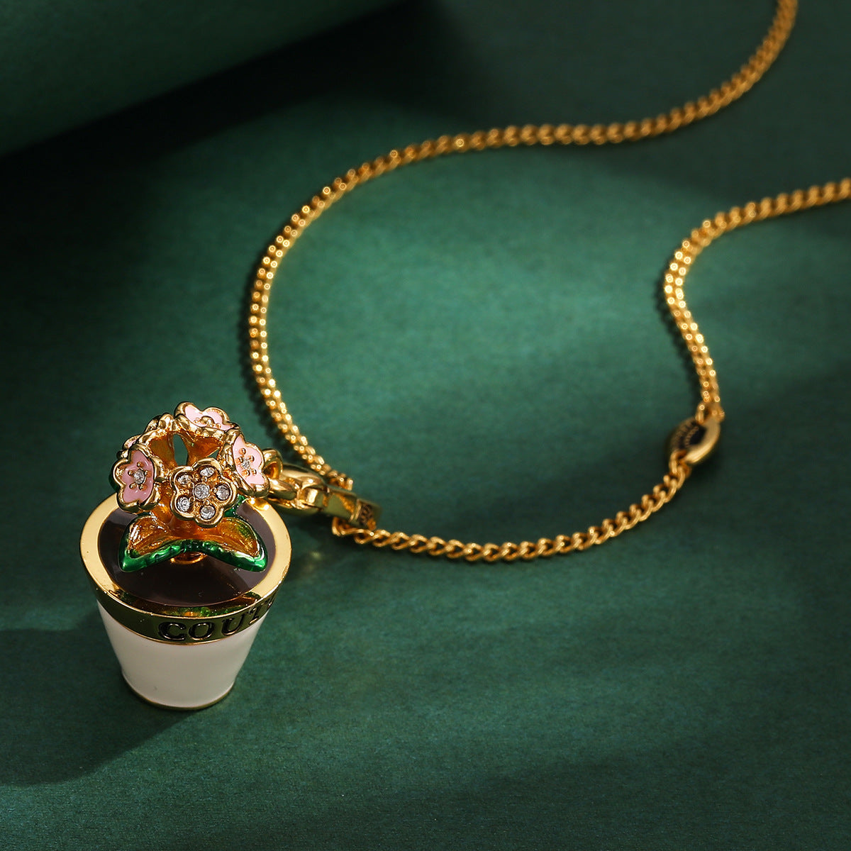 “Blooming Day” Flower Pot Necklace