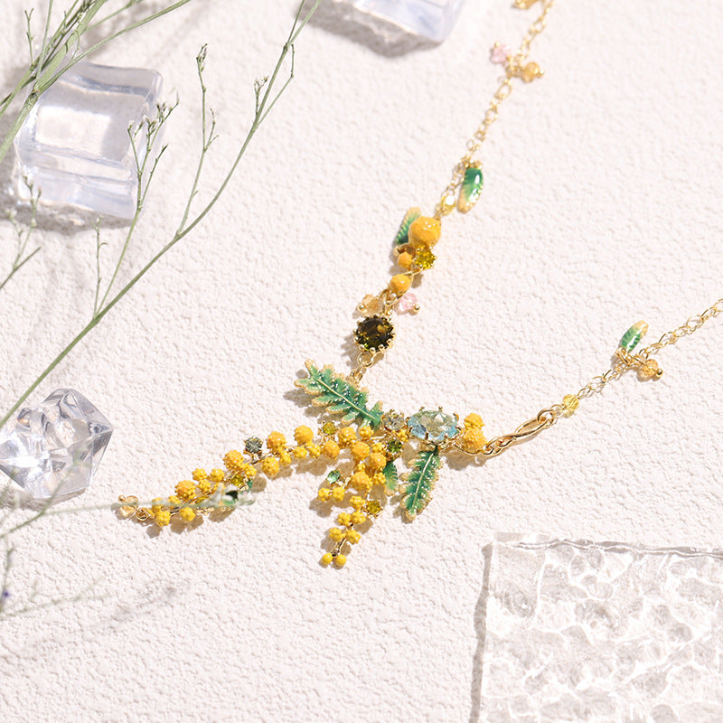 Golden Mimosa Necklace
