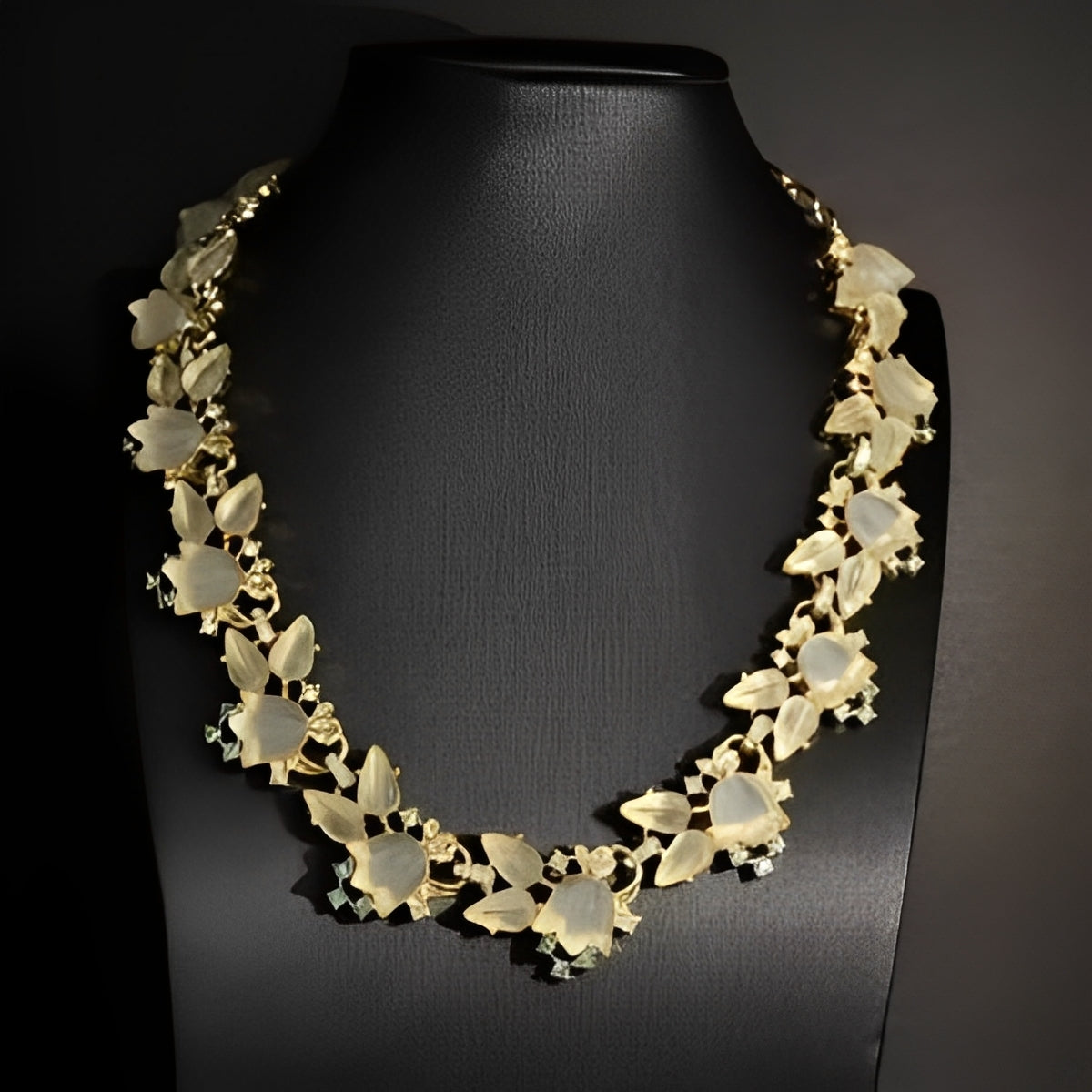 Jelly resin flower necklace French pastoral style