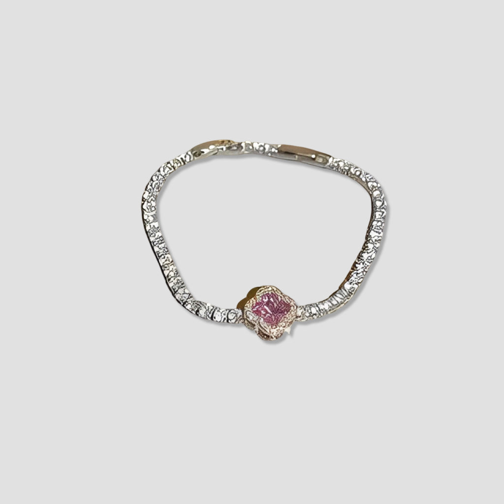 Monet Garden Zircon Four-Leaf Clover Bracelet Daily Gift