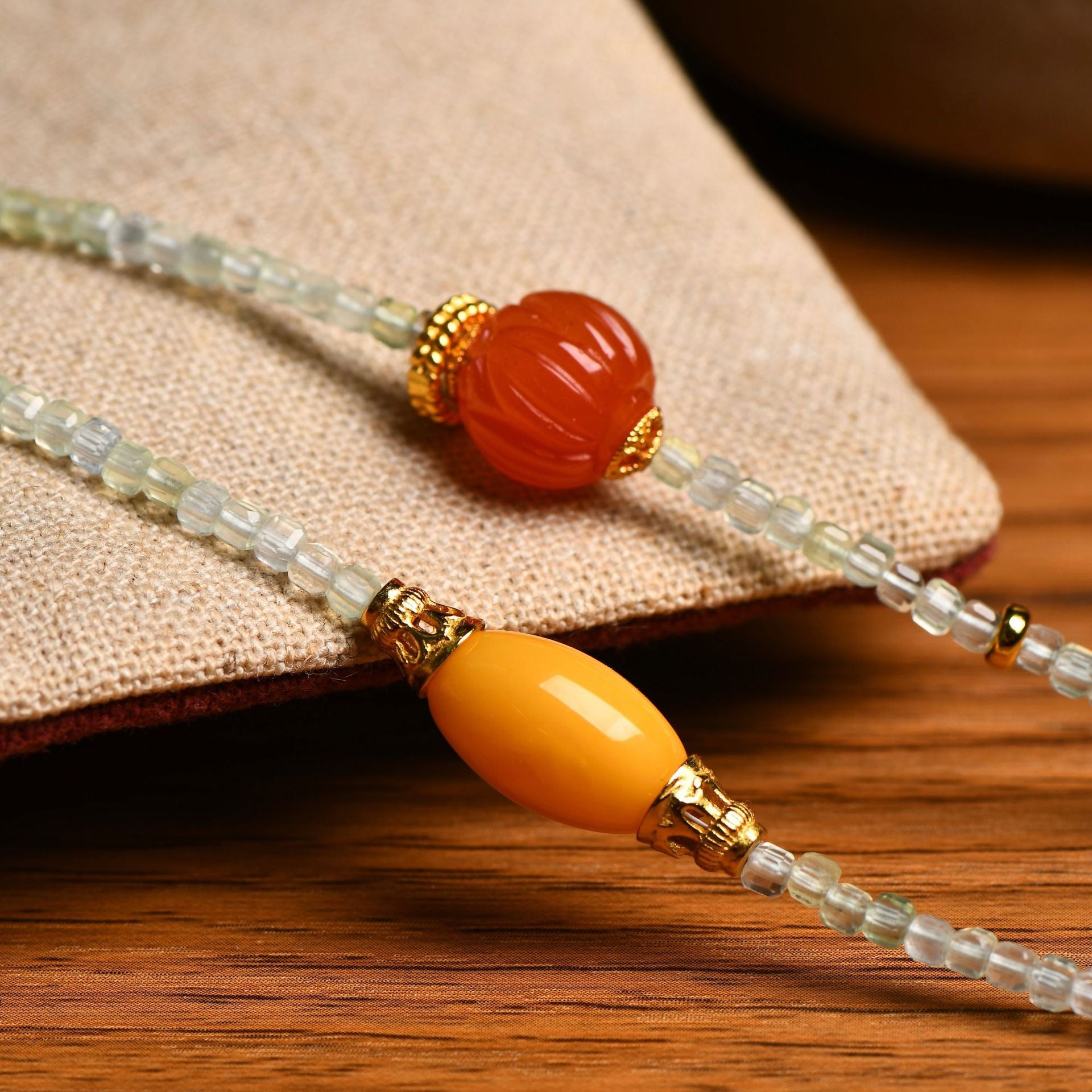 Chinese Multi-Treasure Necklace – Natural Grape Stone, Nephrite, and Gemstone Accents