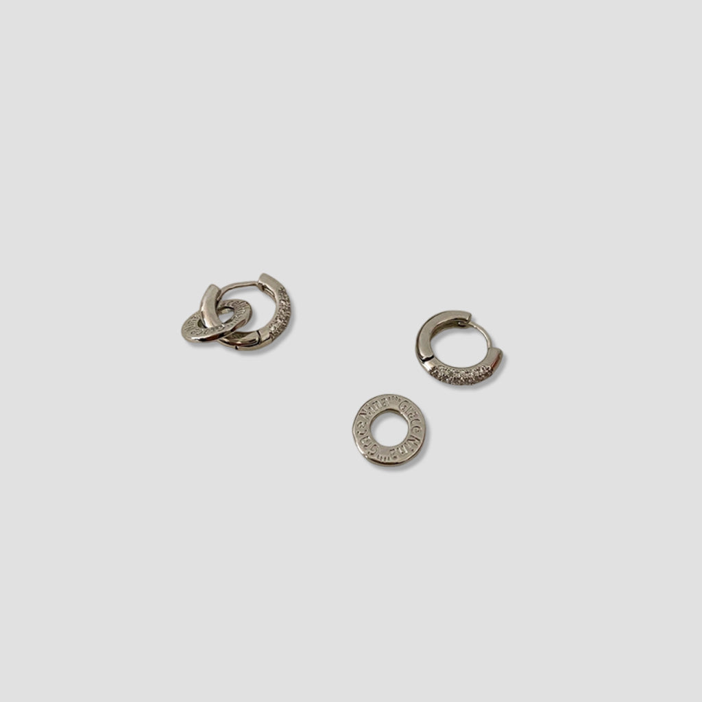 Elegant Micro-Inlaid Zirconia Knot Earrings – Timeless Pearl Accents