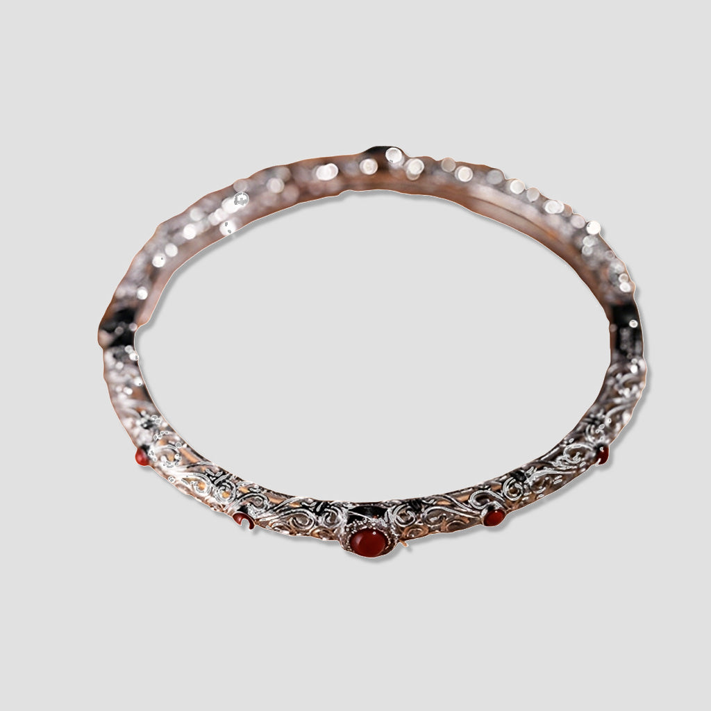 Ancient Hollow Silver Guardian Bracelet
