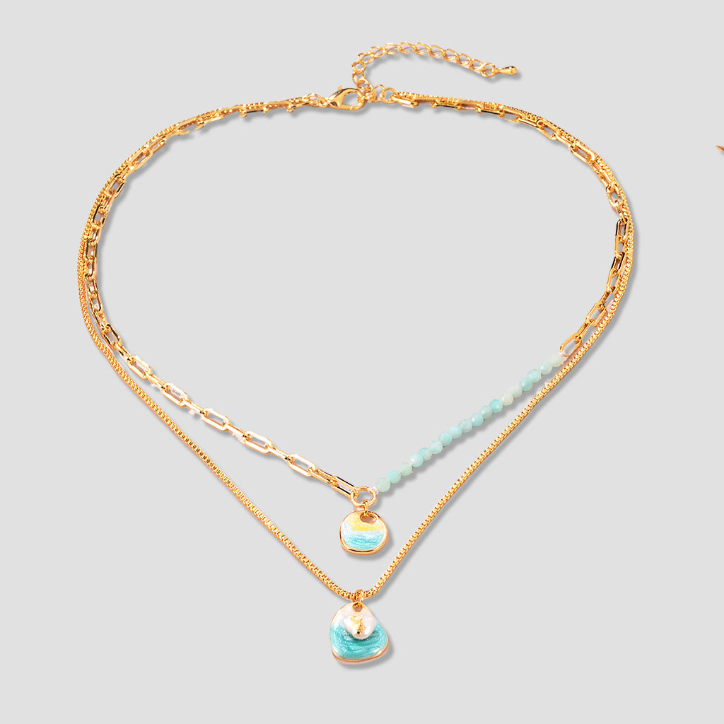 Monet’s Dream Necklace – Enamel Artistry and Tranquil Elegance