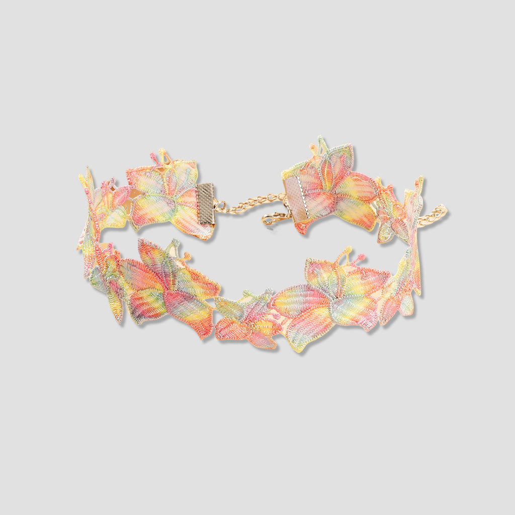 Monet’s Garden Choker – Pastel Floral Enchantment Inspired by Impressionist Art