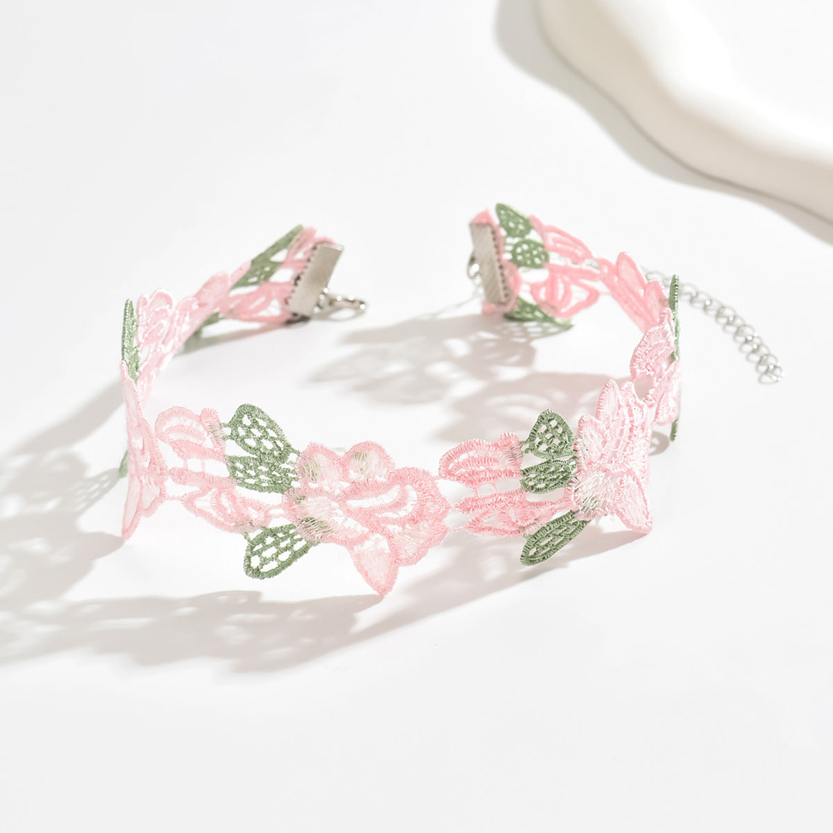 Monet’s Spring Garden Choker – Enamel Flowers in Pastel Elegance