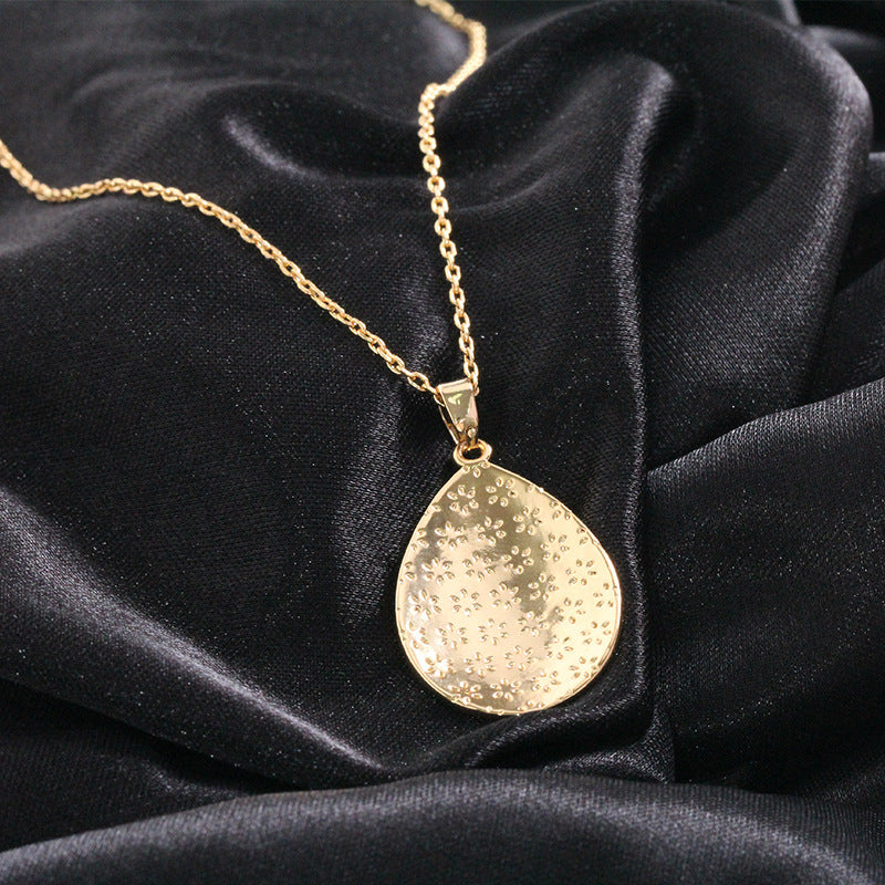 Enamel Droplet Pendant Necklace – Artistic Swirl Design with Vibrant Colors