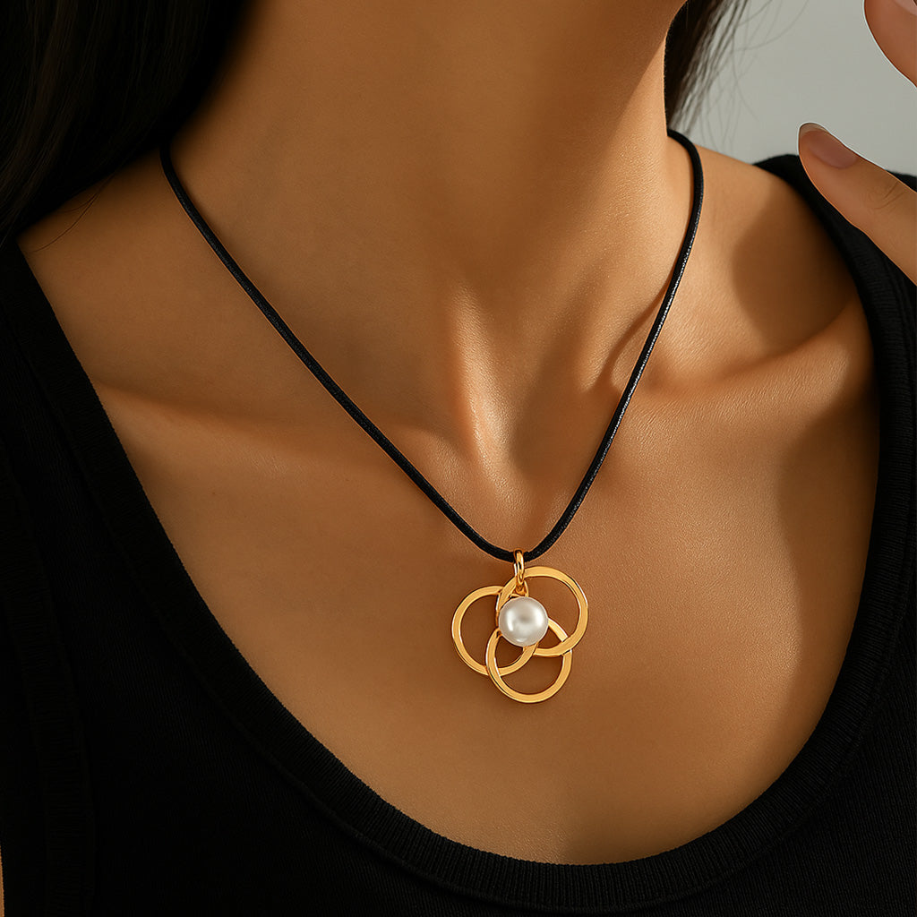 Elegant Pearl Triple-Link Adjustable Necklace
