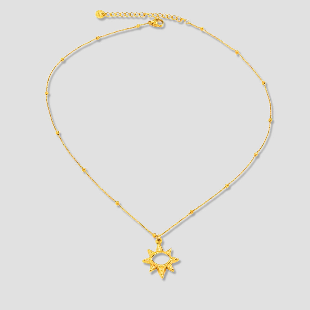 Solar Embrace Necklace – Sun, Energy, and Vibrant Protection
