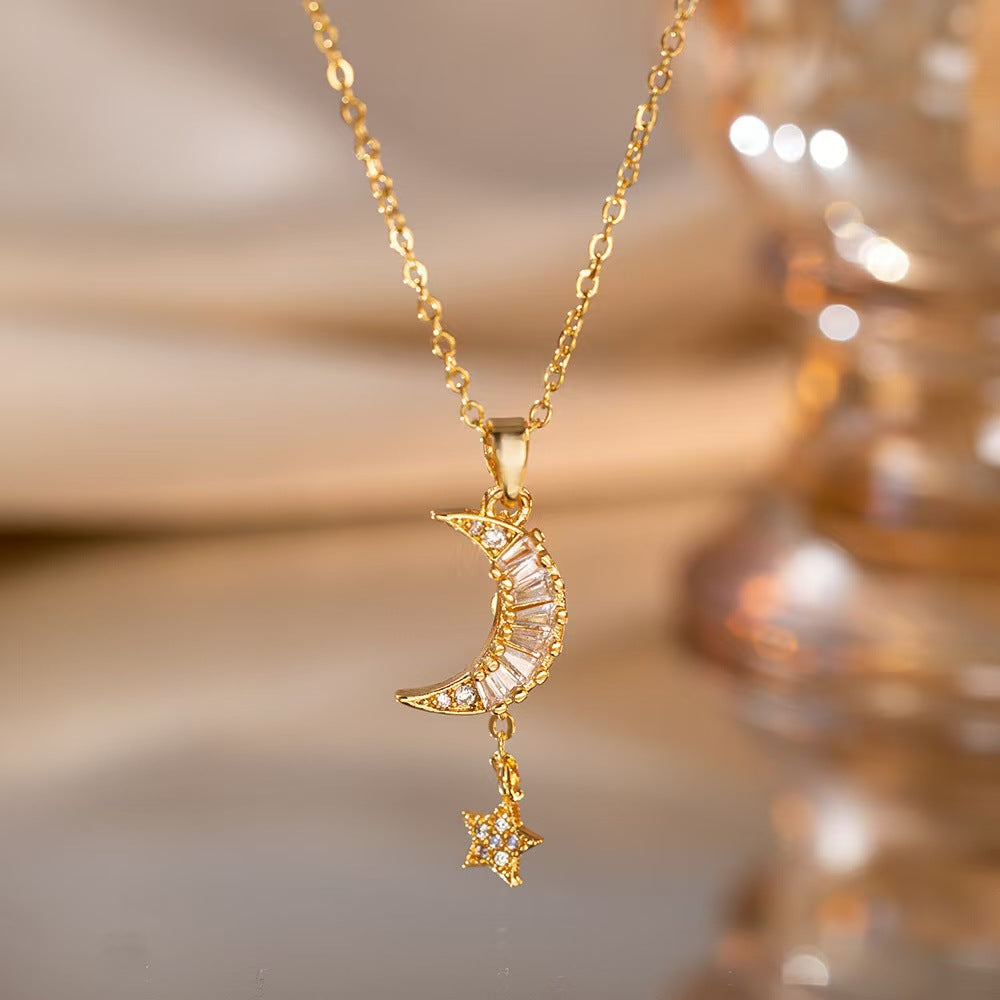Moonlight Star Necklace – A Symbol of Lunar Magic and Celestial Guidance