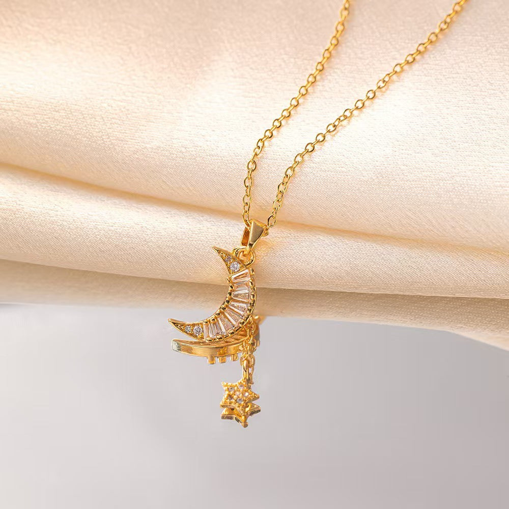 Moonlight Star Necklace – A Symbol of Lunar Magic and Celestial Guidance