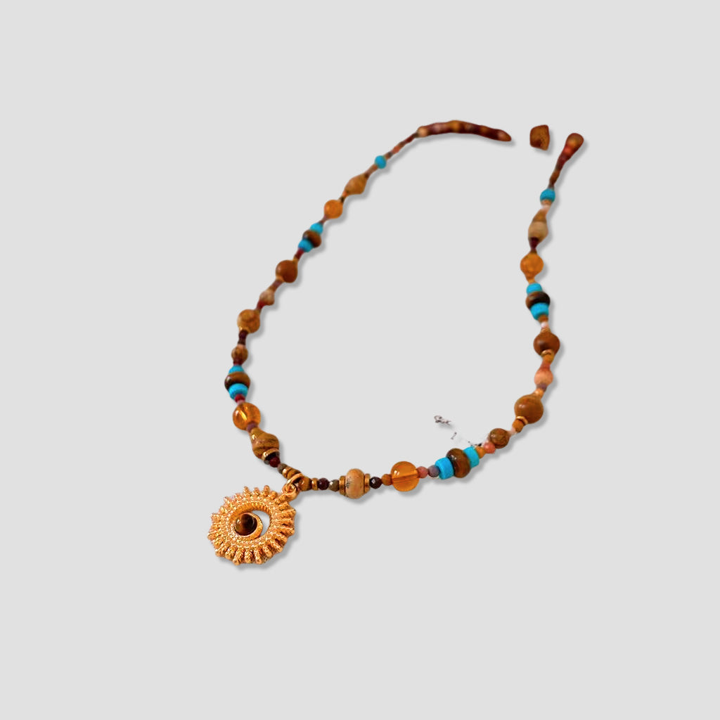 Sun God Amulet Necklace – Spiritual Energy and Ancient Protection