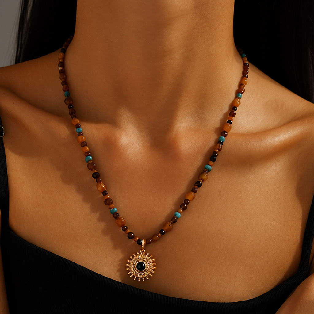 Sun God Amulet Necklace – Spiritual Energy and Ancient Protection