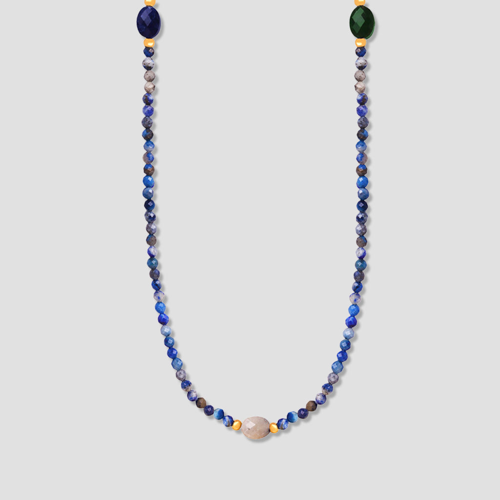 Tide Within – Lapis Beaded Necklace