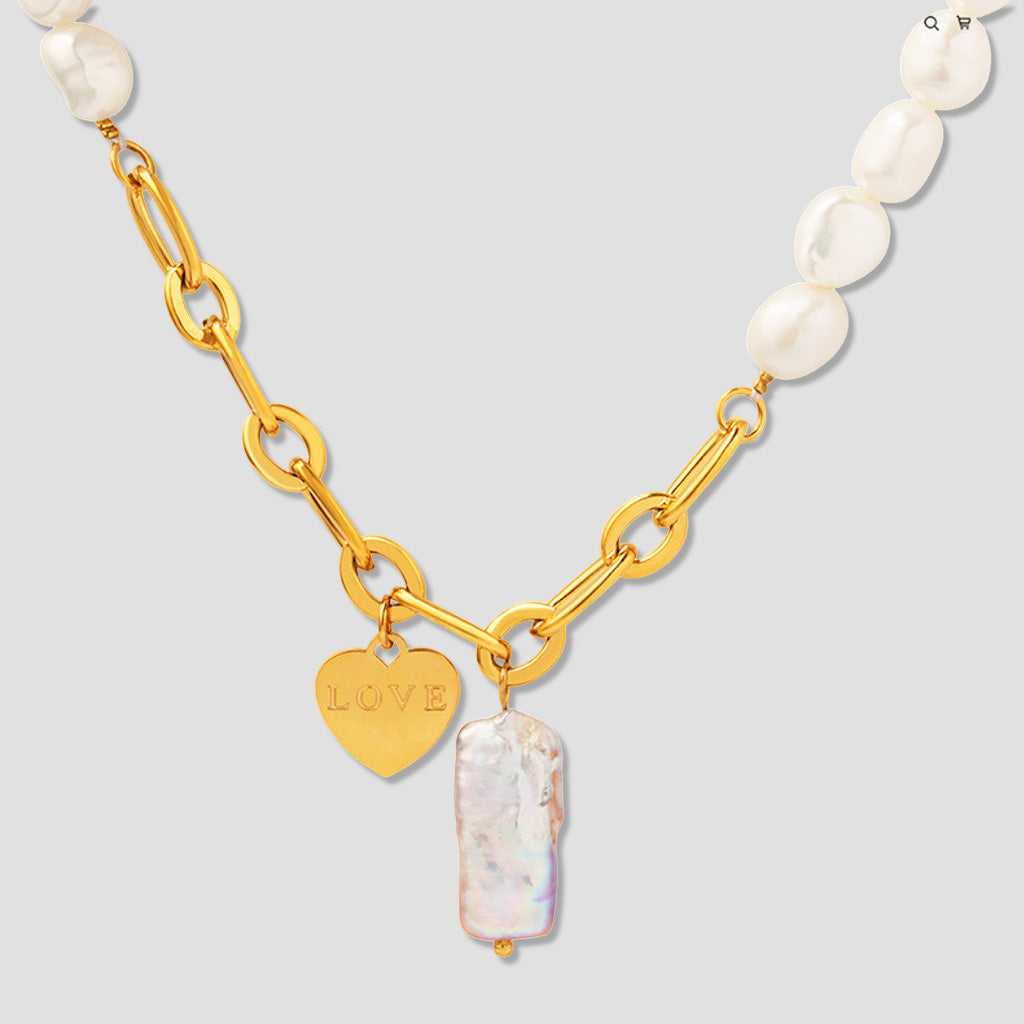 Pearl Harmony Chain Necklace – A Touch of Pride