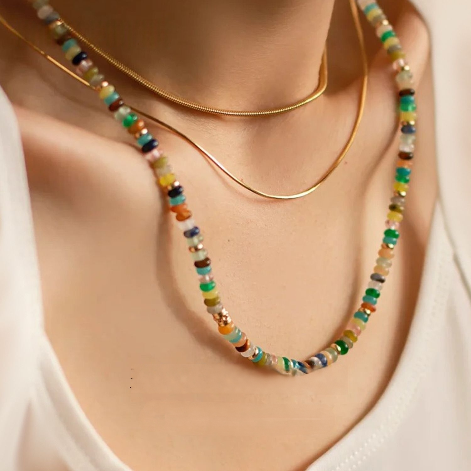 Confidence Series · Rainbow Energy Beaded Necklace