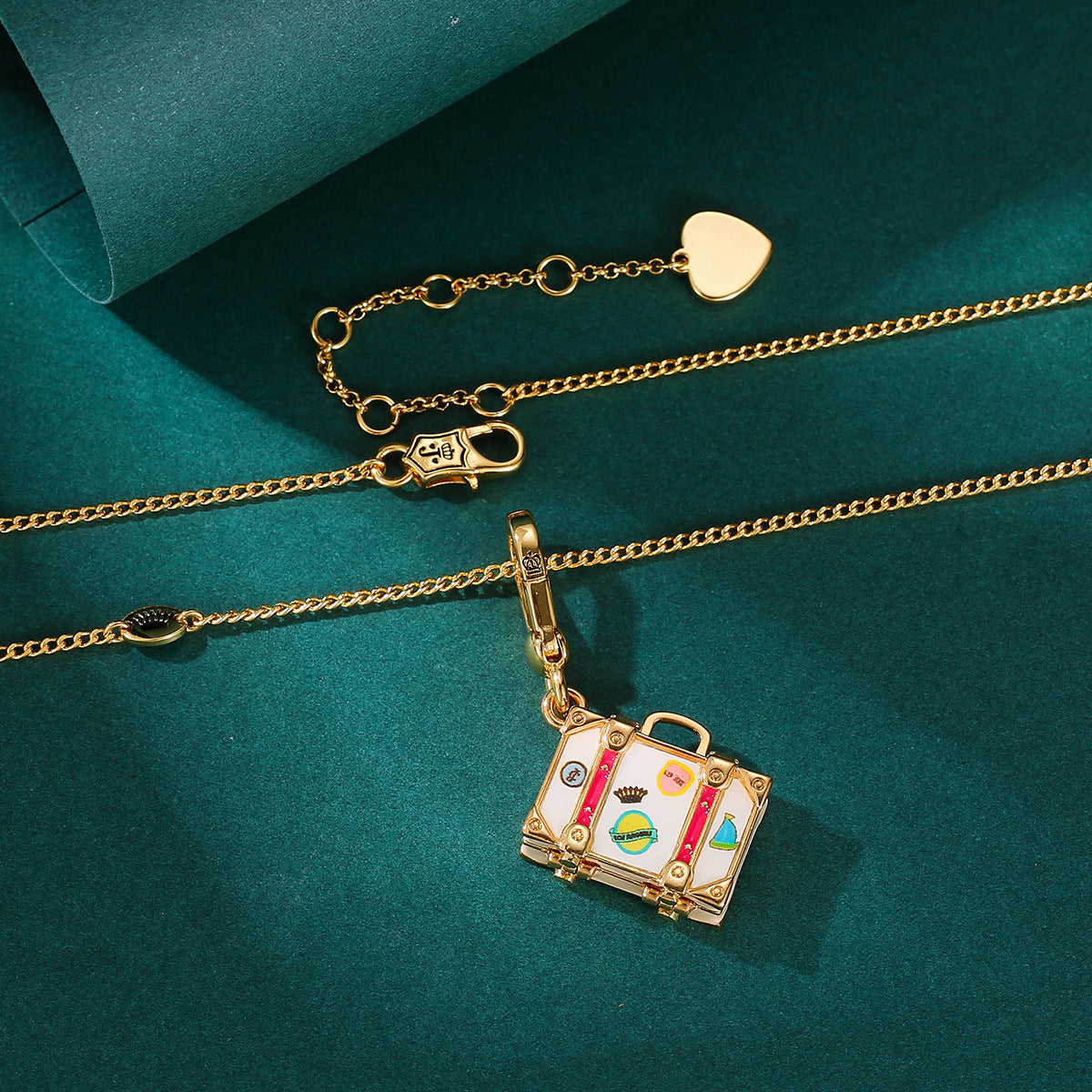My First Journey” Mini Suitcase Necklace