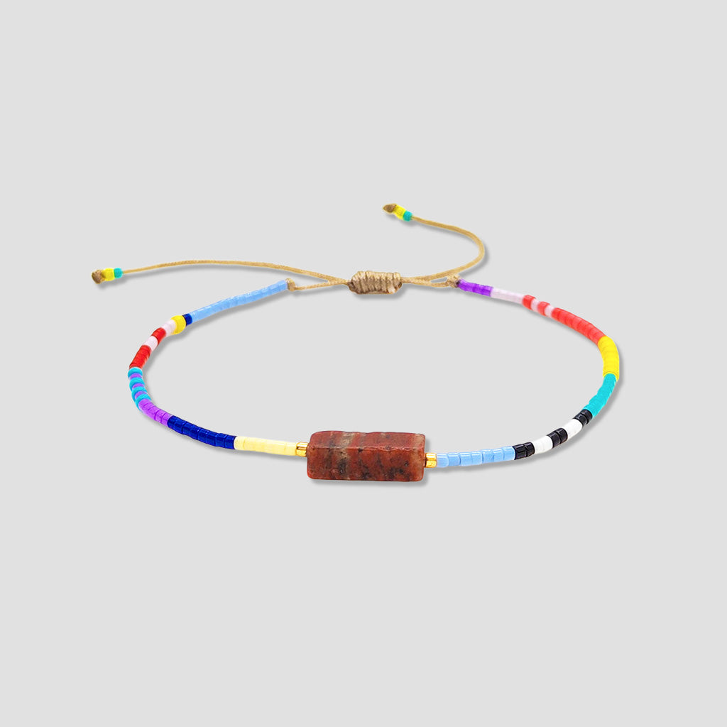 Pride Confidence Rainbow Beaded Bracelet