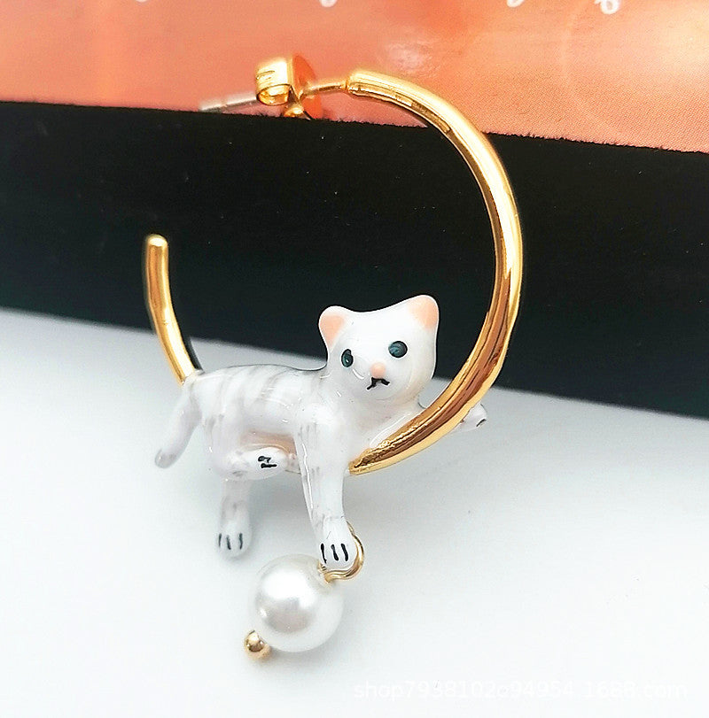 First Friend Cat Hoop Earrings