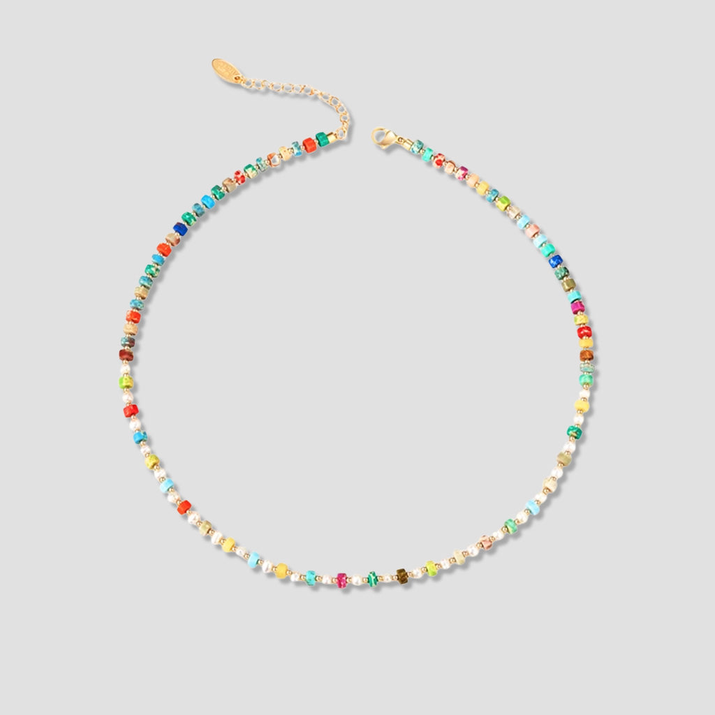 “Steps of Resilience” Rainbow Bead Necklace