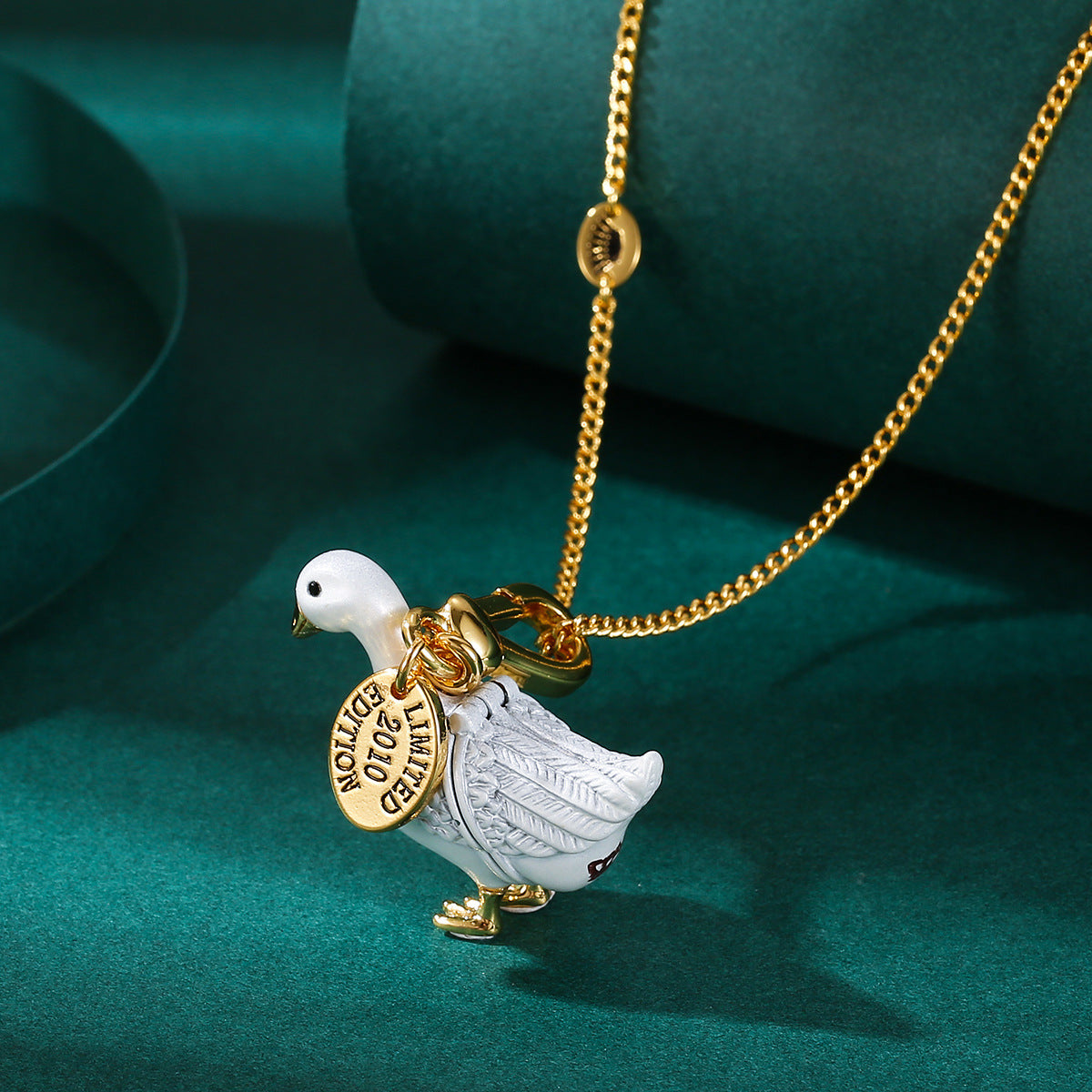 Golden Egg Swan Necklace from the Journey Collection