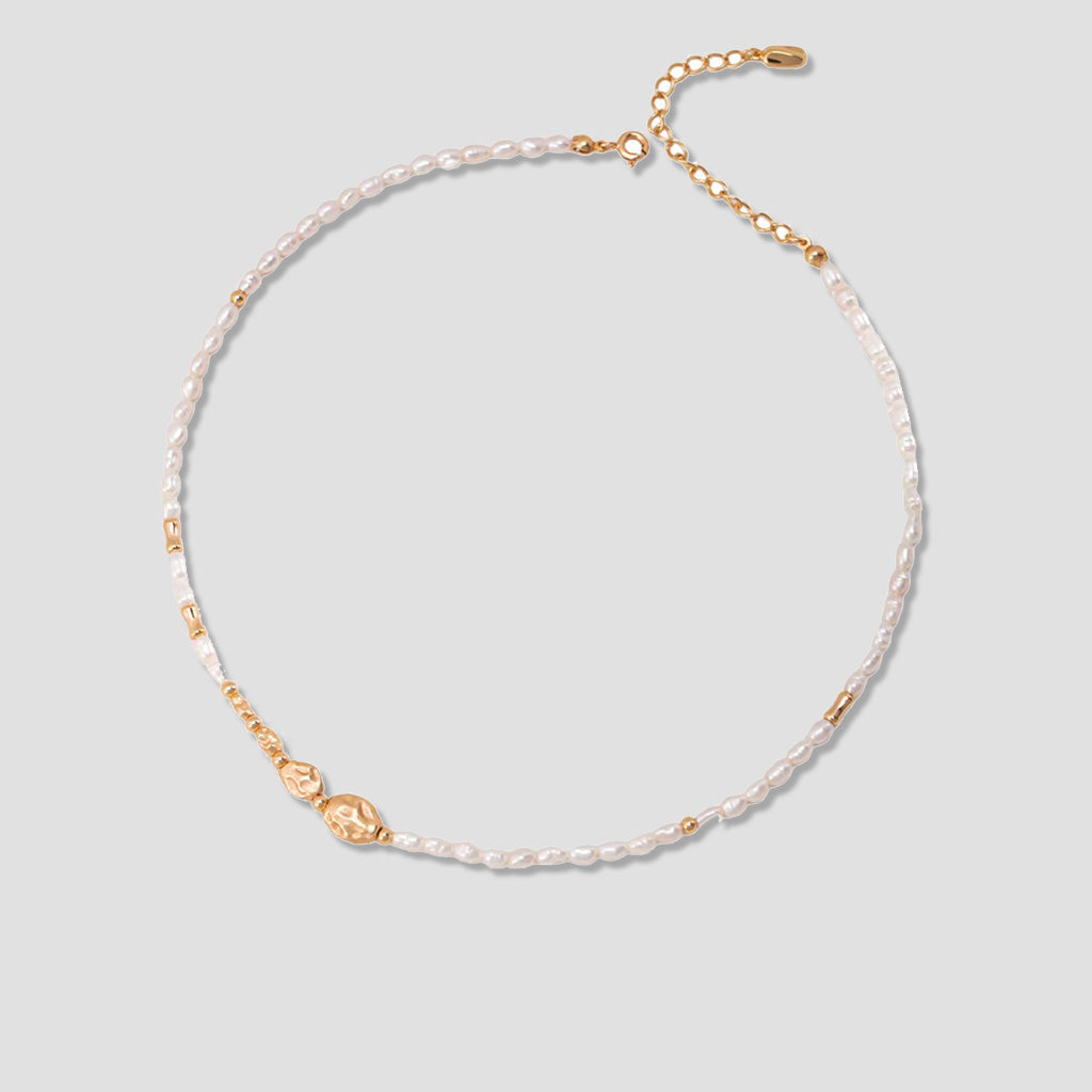 925 silver natural pearl necklace